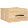 Table de chevet murale chêne sonoma 35x35x20 cm 632125632125