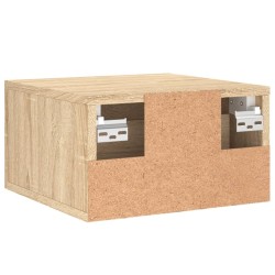 Table de chevet murale chêne sonoma 35x35x20 cm 632125632125