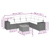 Salon de jardin avec coussins 7 pcs gris résine tressée 632127632127
