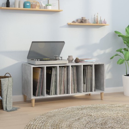 Armoire à disques gris béton 100x38x48 cm bois d'ingénierie 632137632137