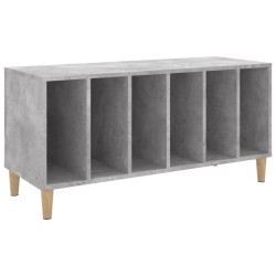 Armoire à disques gris béton 100x38x48 cm bois d'ingénierie 632137632137