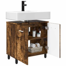 Unité de vanité de salle de bain Chêne fumé 60 x 35 x 60 cm 632140632140