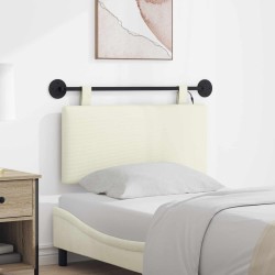 Tête de lit suspendue Crème Tissu en velours côtelé 632142632142