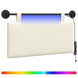 Tête de lit suspendue Crème Tissu en velours côtelé 632142632142