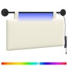 Tête de lit suspendue Crème Tissu en velours côtelé 632142632142