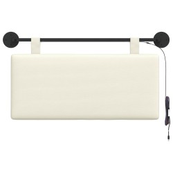 Tête de lit suspendue Crème Tissu en velours côtelé 632142632142