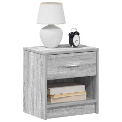 Table de chevet avec tiroir Gris Sonoma 39x28x41 cm 632143632143
