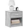 Table de chevet avec tiroir Gris Sonoma 39x28x41 cm 632143632143