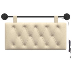 Tête de lit suspendue Avec lumière LED Crème Tissu 632144632144