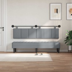 Tête de lit suspendue Avec lumière LED Gris clair Tissu 632145632145