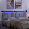 Tête de lit suspendue Avec lumière LED Gris clair Tissu 632145632145