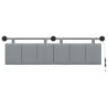 Tête de lit suspendue Avec lumière LED Gris clair Tissu 632145632145
