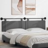 Tête de lit suspendue Avec lumière LED Gris foncé Tissu 632146632146