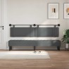 Tête de lit suspendue Avec lumière LED Gris foncé Tissu 632146632146