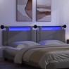 Tête de lit suspendue Avec lumière LED Gris foncé Tissu 632146632146