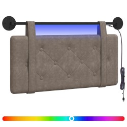 Tête de lit suspendue Avec lumière LED Gris PU antique 632147632147