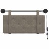 Tête de lit suspendue Avec lumière LED Gris PU antique 632147632147