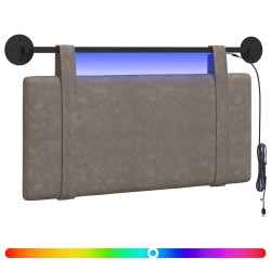 Tête de lit suspendue Avec lumière LED Gris PU antique 632148632148