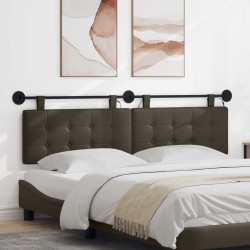 Tête de lit suspendue Avec lumière LED Gris Simili cuir 632149632149