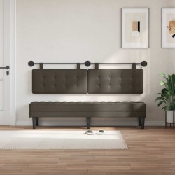 Tête de lit suspendue Avec lumière LED Gris Simili cuir 632149632149
