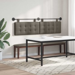 Tête de lit suspendue Avec lumière LED Gris Simili cuir 632149632149