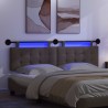 Tête de lit suspendue Avec lumière LED Gris Simili cuir 632149632149