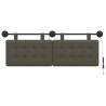Tête de lit suspendue Avec lumière LED Gris Simili cuir 632150632150