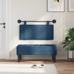 Tête de lit suspendue Avec lumière LED Bleu Tissu 632152632152