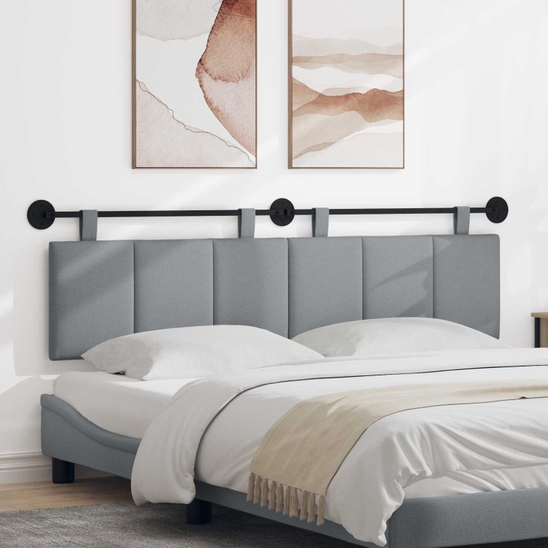 Tête de lit suspendue Gris clair Tissu 632154632154