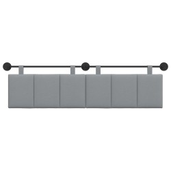 Tête de lit suspendue Gris clair Tissu 632154632154