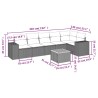 Salon de jardin avec coussins 7 pcs gris résine tressée 632156632156