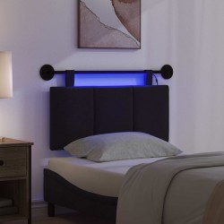 Tête de lit suspendue Avec lumière LED Noir Tissu 632160632160