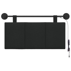 Tête de lit suspendue Avec lumière LED Noir Tissu 632160632160