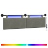Tête de lit suspendue Gris clair Tissu en velours côtelé 632162632162