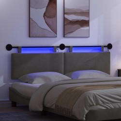 Tête de lit suspendue Gris clair Tissu en velours côtelé 632162632162
