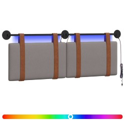 Tête de lit suspendue Avec lumière LED Taupe PU antique 632164632164