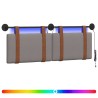 Tête de lit suspendue Avec lumière LED Taupe PU antique 632164632164