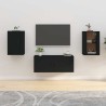 Meubles TV muraux 2 pcs Noir 40x34,5x60 cm 632166632166
