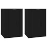 Meubles TV muraux 2 pcs Noir 40x34,5x60 cm 632166632166