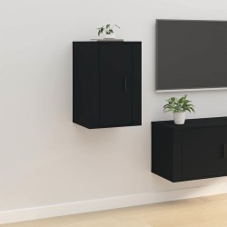 Meubles TV muraux 2 pcs Noir 40x34,5x60 cm 632166632166
