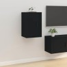 Meubles TV muraux 2 pcs Noir 40x34,5x60 cm 632166632166