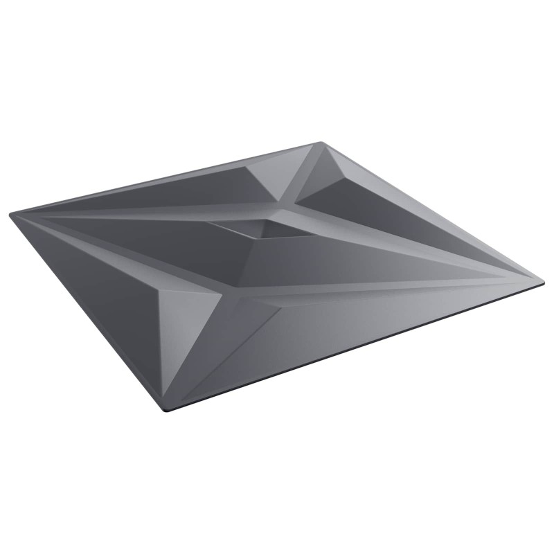 Panneaux muraux Étoile 24 pcs Gris Étoile 50 x 50 cm Mousse XPS 632169632169