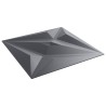Panneaux muraux Étoile 24 pcs Gris Étoile 50 x 50 cm Mousse XPS 632169632169
