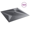 Panneaux muraux Étoile 24 pcs Gris Étoile 50 x 50 cm Mousse XPS 632169632169