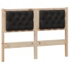 Tête de lit Autre Marron et noir 135 cm Bois massif en pin 632177632177