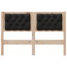 Tête de lit Autre Marron et noir 135 cm Bois massif en pin 632177632177