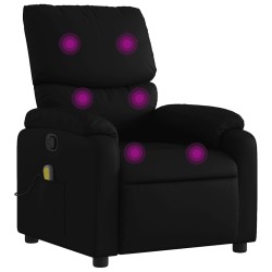 Fauteuil de massage inclinable noir similicuir 632178632178