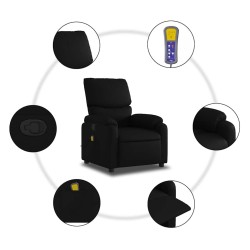 Fauteuil de massage inclinable noir similicuir 632178632178