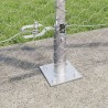 Clôture hexagonale avec base en béton 100 x 1,2 m Argenté 632184632184