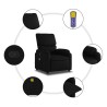 Fauteuil de massage inclinable noir similicuir 632186632186